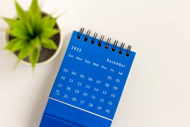 istock December calendar for 2023 on a colored background .Planning for every day. 1824037000