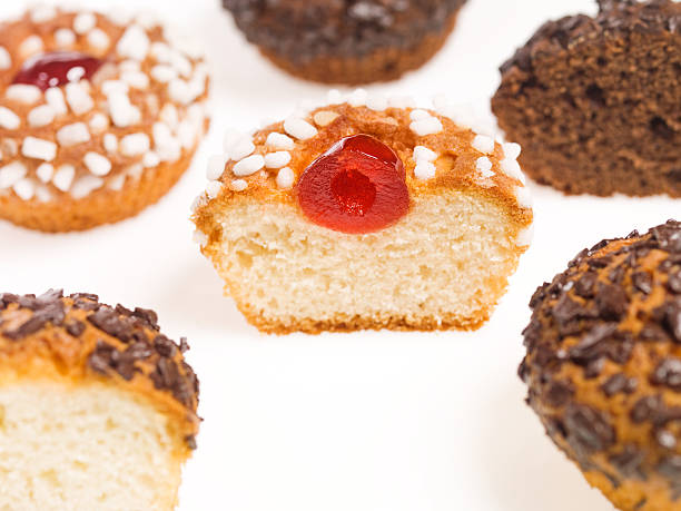 Fruit candy muffin stock photo