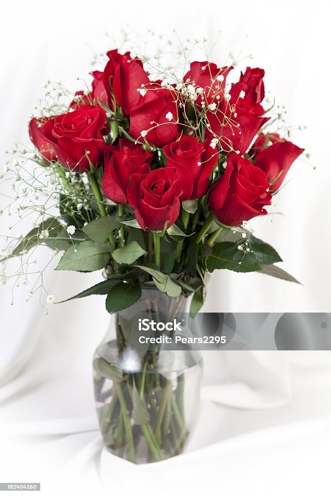 Tuzin czerwonych róż - Zbiór zdjęć royalty-free (Aranżacja)
