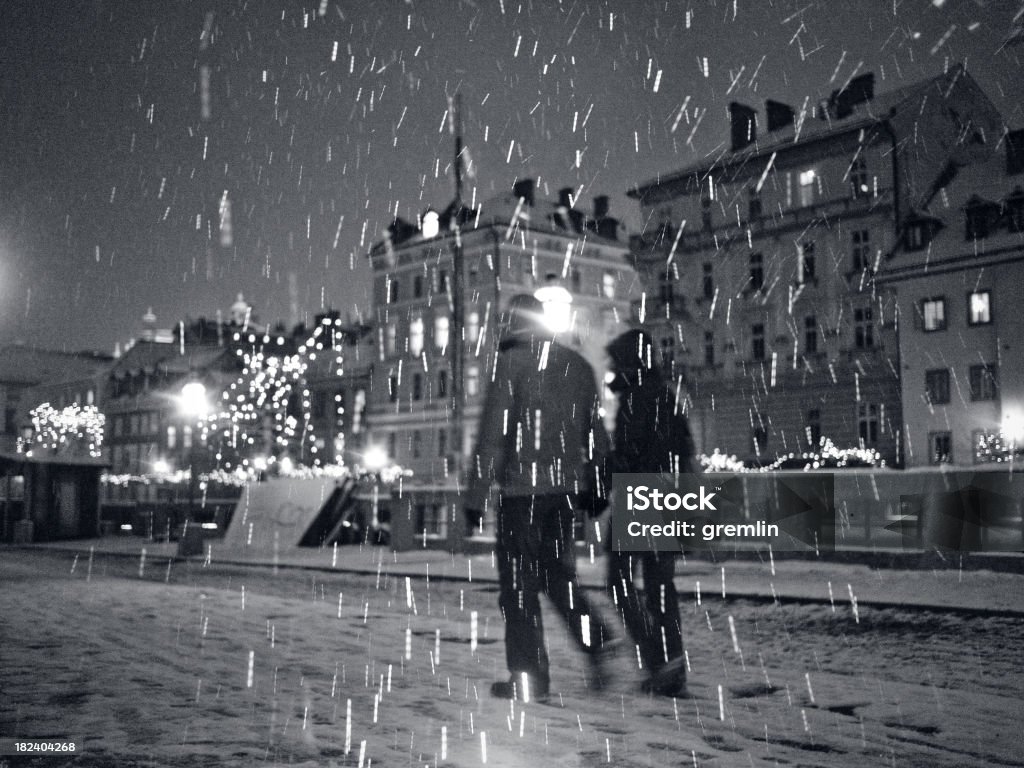 Nevicata - Foto stock royalty-free di Camminare