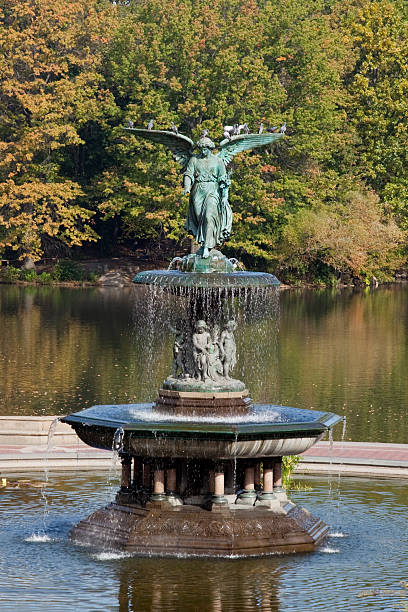istock angel fountain in central park 182404274