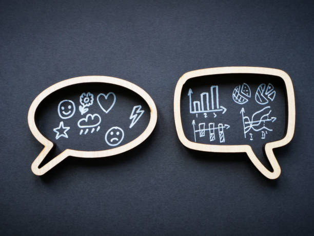 istock EQ and IQ concept. Speech bubbles with charts. 1824043490