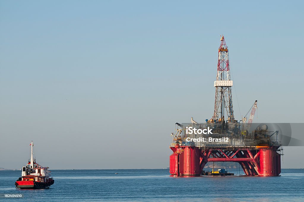 石油プラットフォーム - 海上プラットフォームのロイヤリティフリーストックフォト