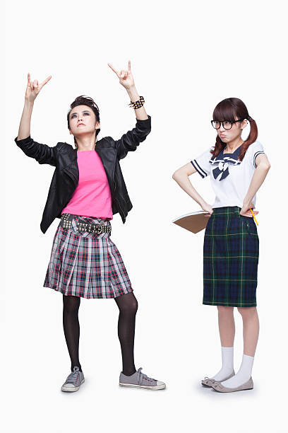 istock Nerd and punk girl 182404552