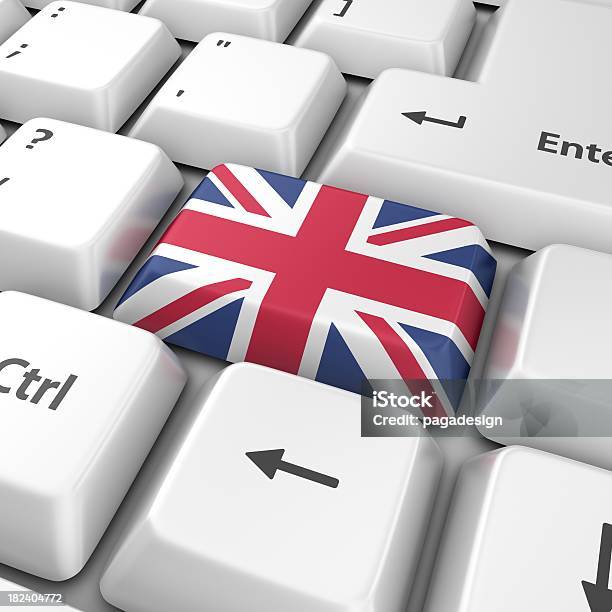Großbritannien Flagge Auf Computer Key Stockfoto und mehr Bilder von Britische Flagge - Britische Flagge, Computertastatur, Bedienungsknopf