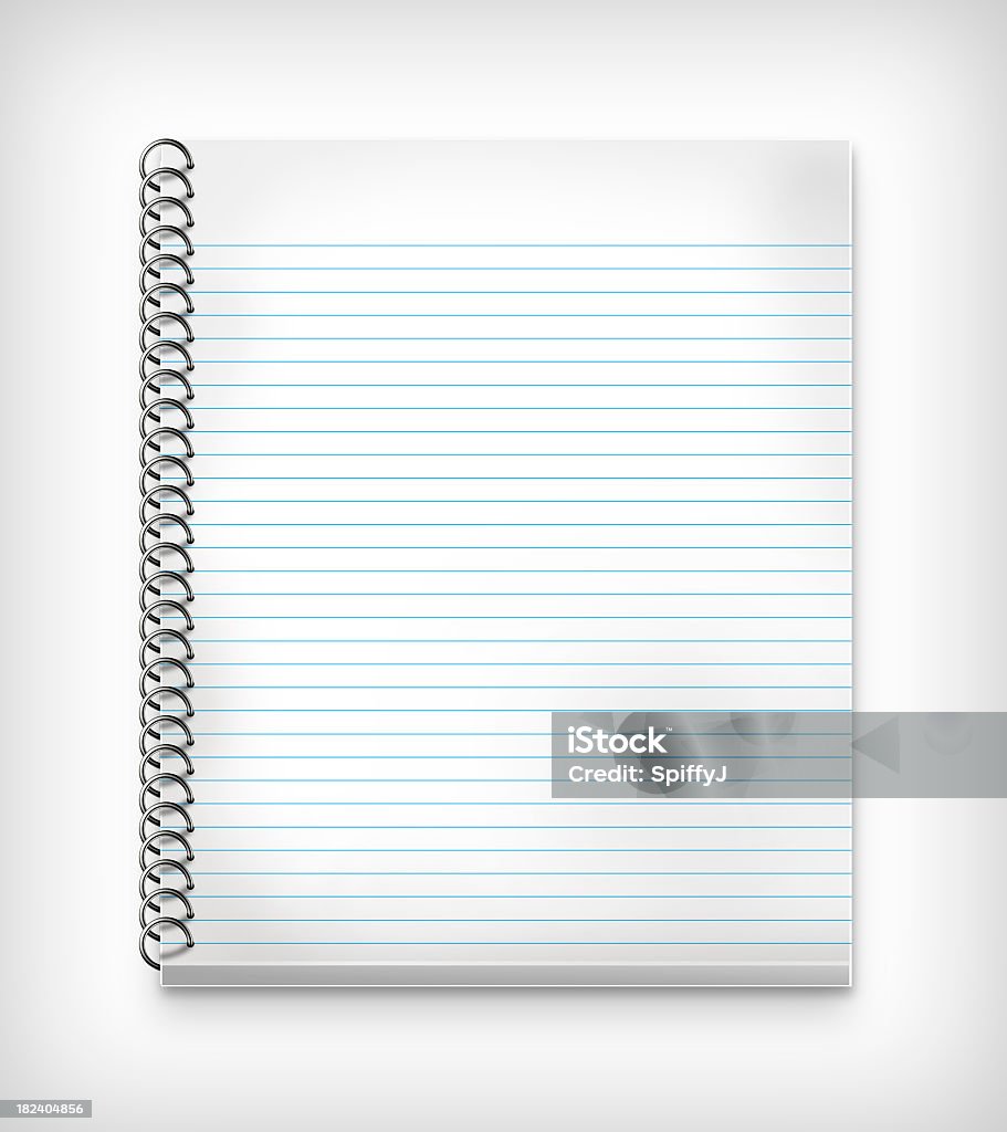 Notebook mit linierten Papier - Lizenzfrei Aktenordner Stock-Foto