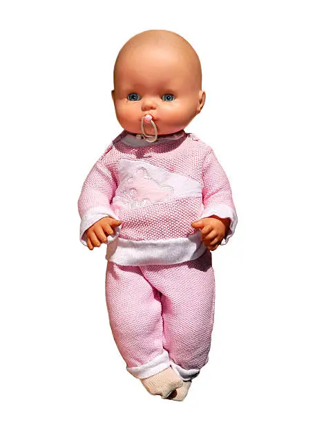 Photo of isolated baby doll