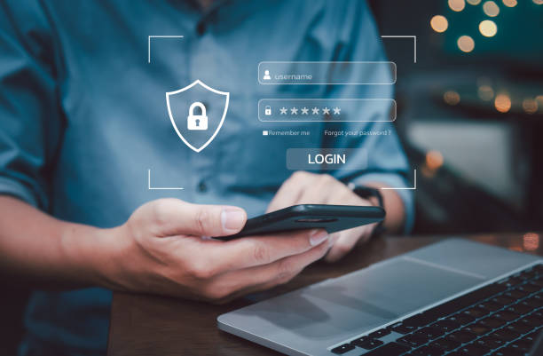 istock Digital cybersecurity information and password protection login access to online web data systems hackers access firewall crime computer network 1824063782