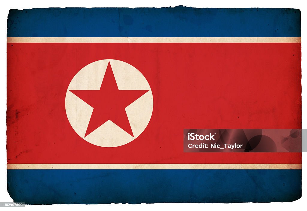 Drapeau de la Corée du Nord-XXXL - Photo de Art libre de droits