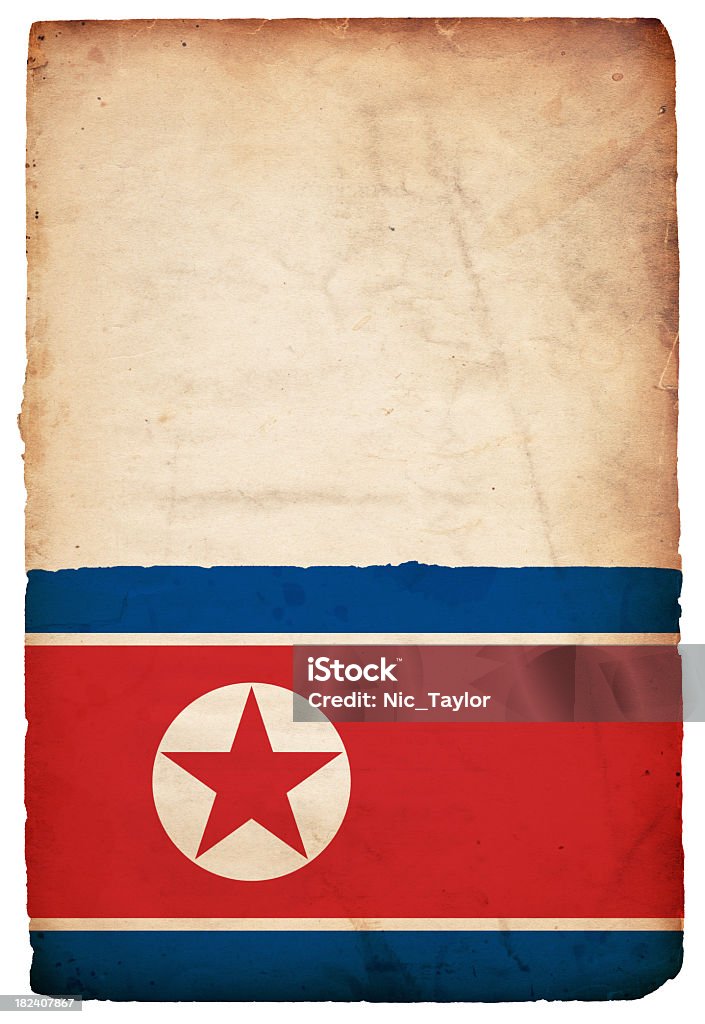 Bandera de corea del norte, XXXL - Foto de stock de Arte libre de derechos