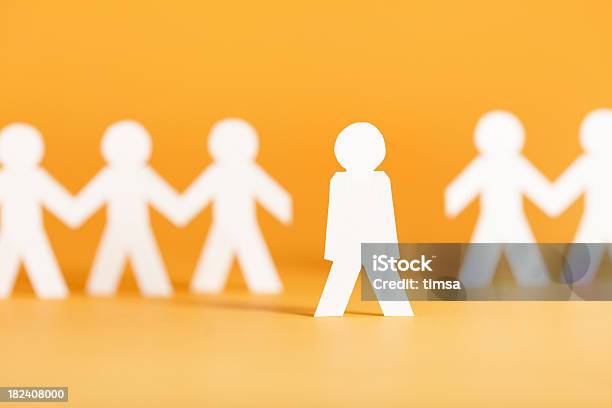 Not Participating Paper Concept Stock Photo - Download Image Now - Exclusion, Community, Group Of People