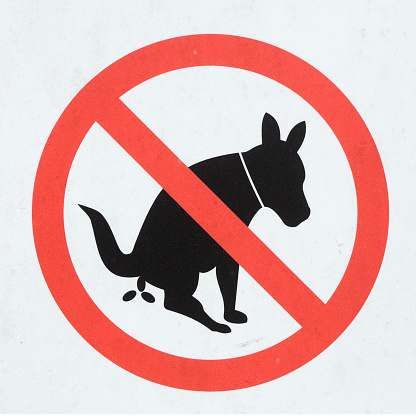 No dog toilet sign, prohibition sign, Germany