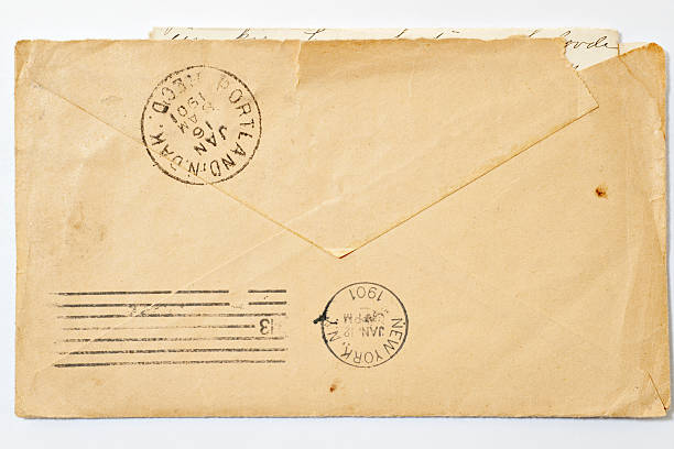 istock antique letter postmark on back 1901 182408195