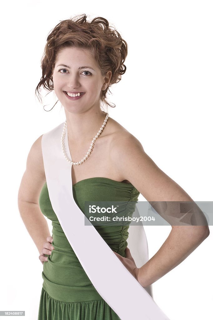 Bellezza donna con fascia pageant - Foto stock royalty-free di Adulto