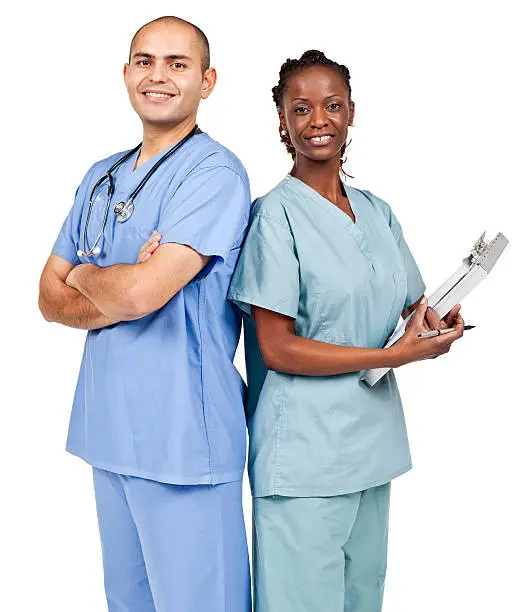 Photo of Employment & Jobs: Diverse Nurses (Isolated)