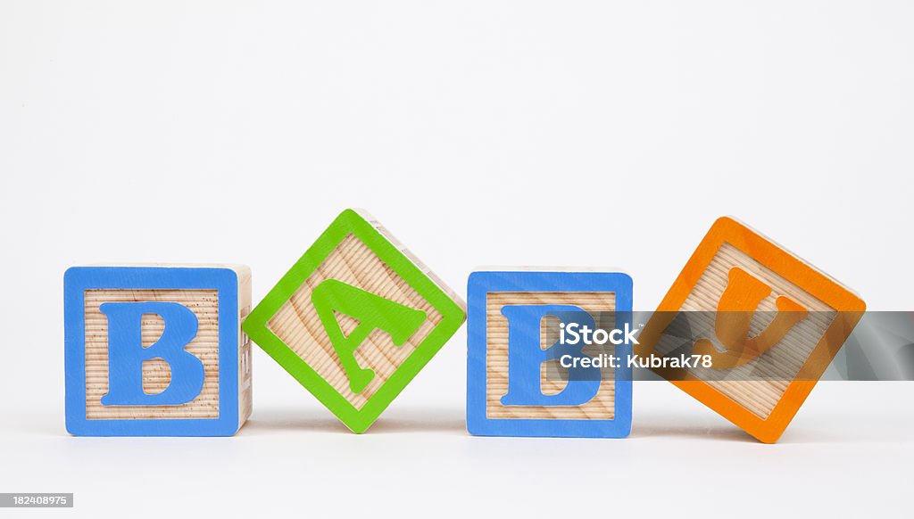 ベビー木製ブロック - 赤ちゃんのロイヤリティフリーストックフォト