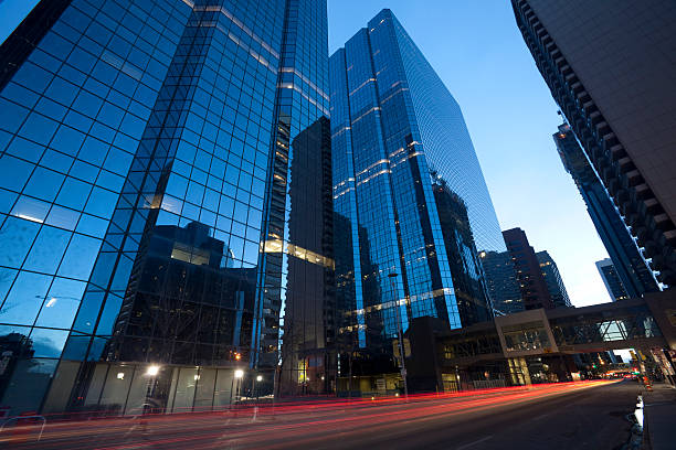 istock Glass Skyscrapers Street Scene 182408999