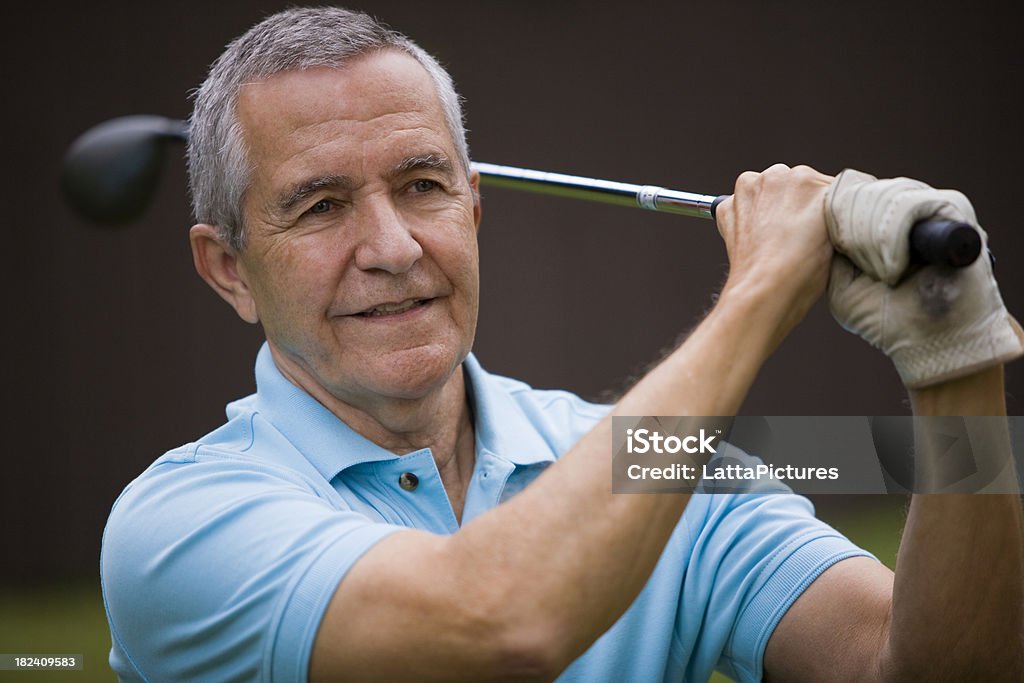 Senior adulto do sexo masculino do Clube de Golfe Golfista Emergência - Royalty-free 70 anos Foto de stock