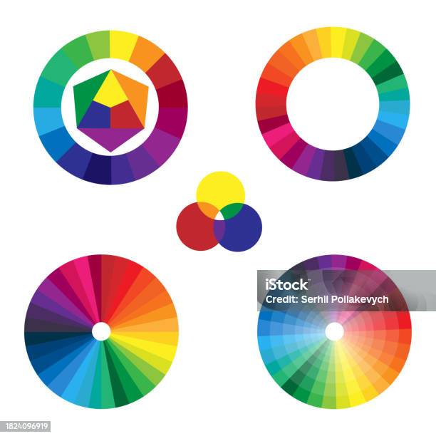 Differnet Color/image Different Color Wheels Vector Illustration Eps 10 Stock Illustration ...