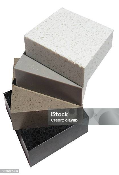 Granite Composite Gebäude Proben Isoliert Stockfoto und mehr Bilder von Baumaterial - Baumaterial, Freisteller – Neutraler Hintergrund, Ausrüstung und Geräte