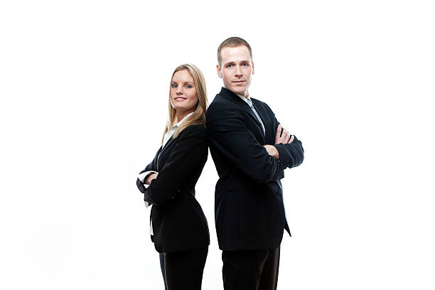 istock Man and Woman A Young Business Team 182410206