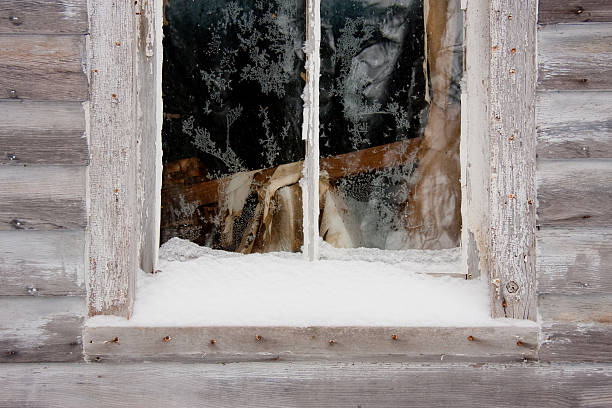 Winter Windowsill stock photo
