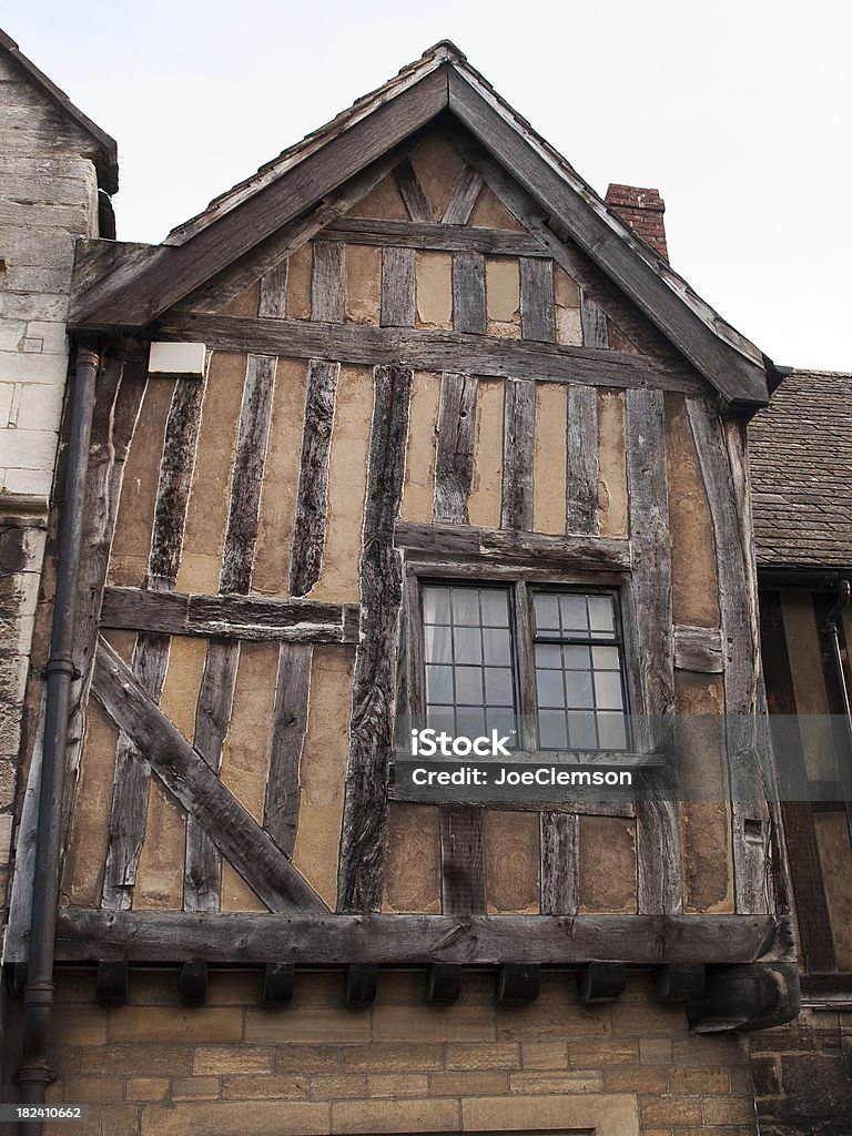 Metade Edifício de madeira unpainted Gloucester - Royalty-free Casa Foto de stock