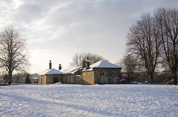 istock knaresborough Yorkshire England with snow 182411019