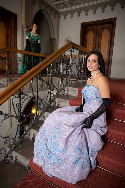 istock Women in elegant dresses 182411038