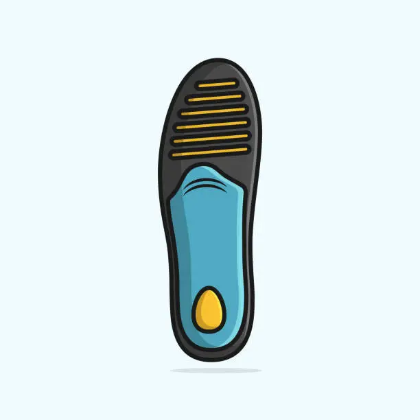 Vector illustration of Comfortable Orthotics Shoe Insole