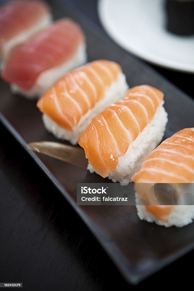 Sushi mit Lachs - Lizenzfrei Fisch Stock-Foto