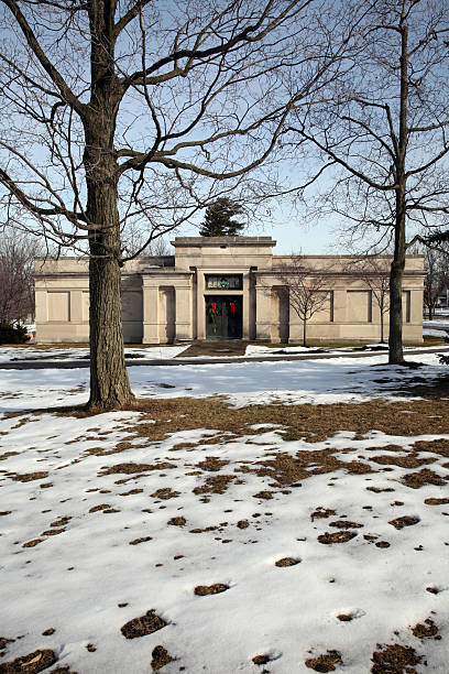 Photo of Mausoleum With Christmas Evergreens