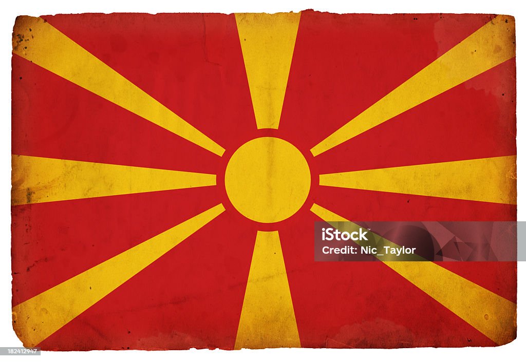 Bandera de Macedonia, XXXL - Foto de stock de Arte libre de derechos