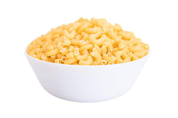 istock Uncooked Chifferi Rigati Pasta in White Cup Isolated on White Background 1824130695