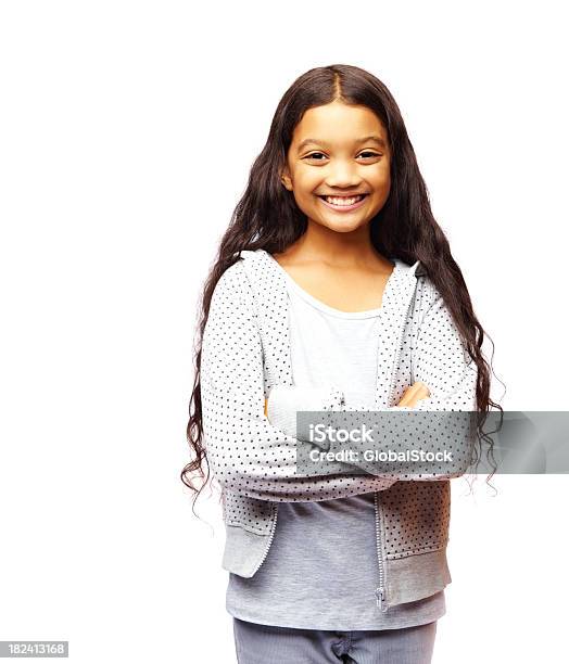 미소 뽀샤시 여자아이 흰색 바탕에 흰색 배경 아이에 대한 스톡 사진 및 기타 이미지 - 아이, 8-9 살, 소녀