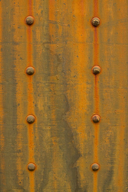 rusty rivets stock photo