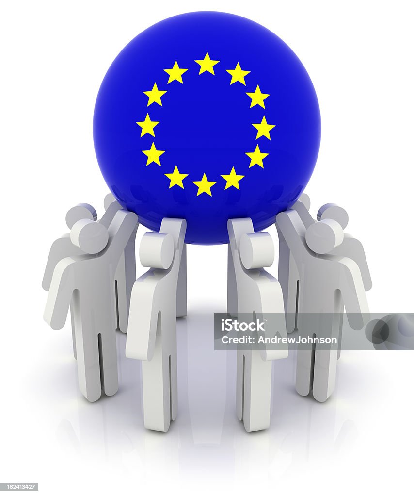 Unione Europea - Foto stock royalty-free di A forma di stella