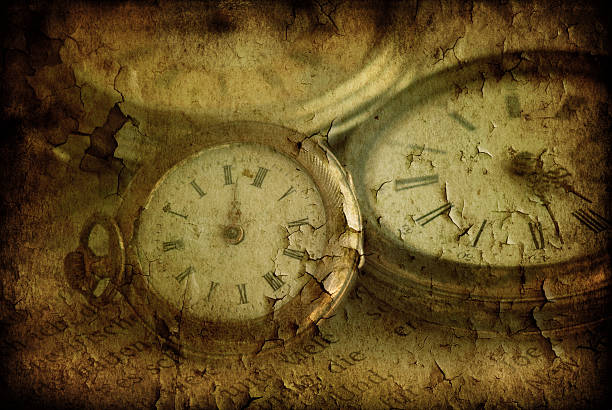 istock Tree pocket watches in a grundgy style 182413670