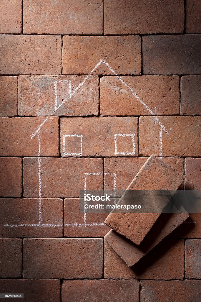 Baue ein house - Lizenzfrei Alt Stock-Foto