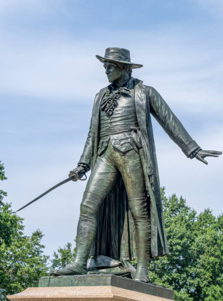 Colonel William Prescott memorial statue on Bunker Hill.