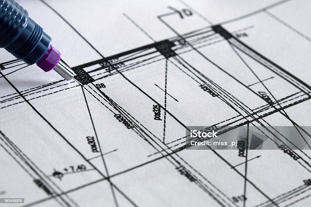 Piano di architettura - Foto stock royalty-free di Affari