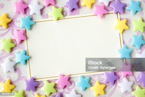 Parti Biglietto Per Messaggi - Fotografie stock e altre immagini di A forma di stella - A forma di stella, Baby shower, Bianco