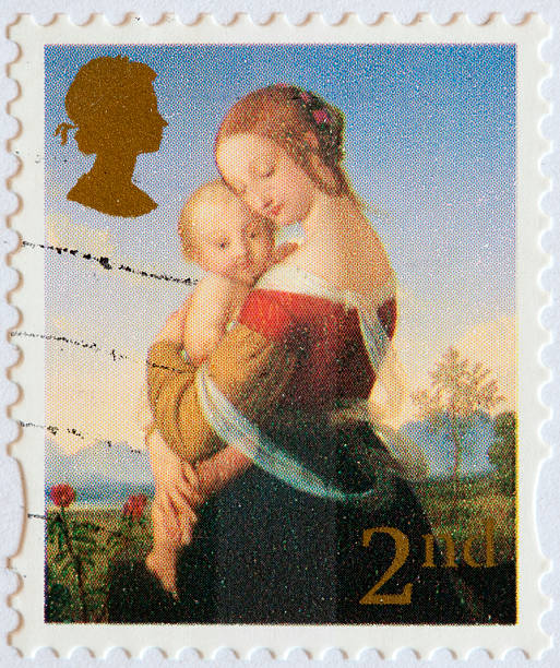 istock Madonna and Child Postage Stamp. 182415709