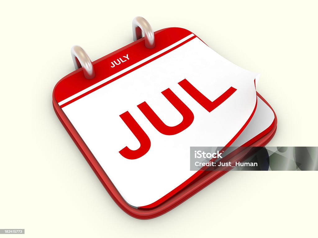 Miesiąc kalendarzowy, lipca - Zbiór zdjęć royalty-free (Artykuł biurowy)
