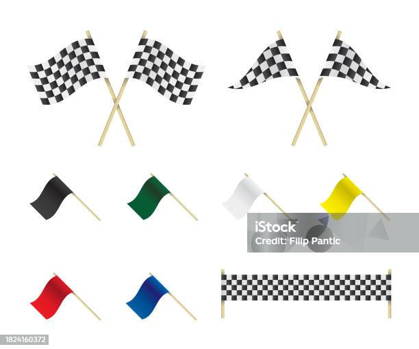 Easy Racing Flag Racing Flags Set Illustration Stock Illustration - Download Image Now ...