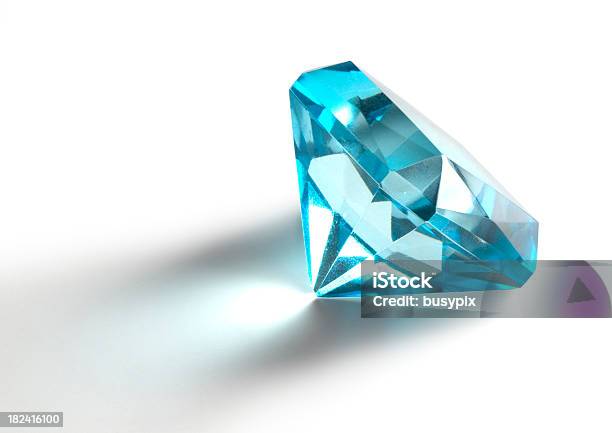 Isoliert Blue Diamond Stockfoto und mehr Bilder von Aquamarin - Edelstein - Aquamarin - Edelstein, Blau, Bunt - Farbton