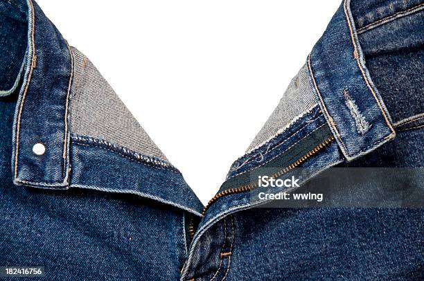 Abrir Jeans Com Traçado De Recorte - Fotografias de stock e mais imagens de fecho-éclair - fecho-éclair, Completamente Desabotoado, Calças de Ganga