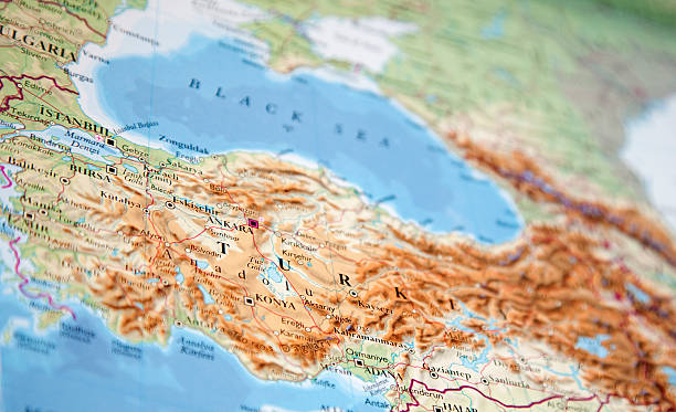 map of turkey area - earthquake turkey stockfoto's en -beelden