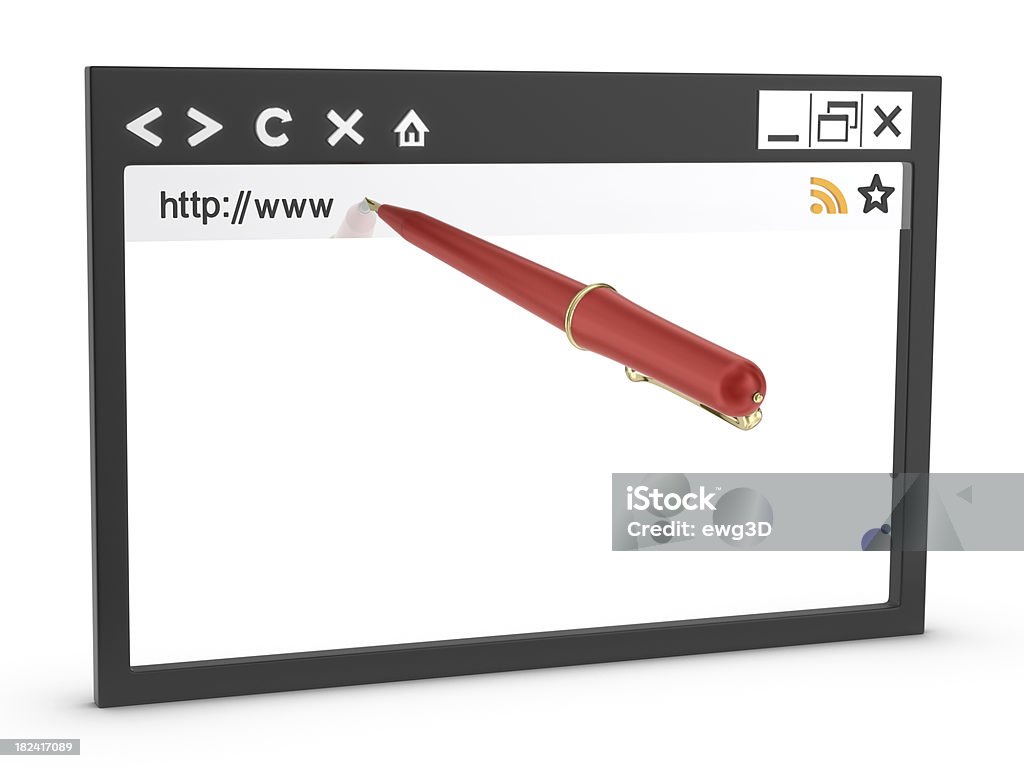 Browser und Fountain Pen - Lizenzfrei Digital generiert Stock-Foto