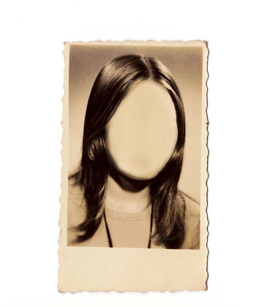 istock blank woman portrait from 70's 182417342